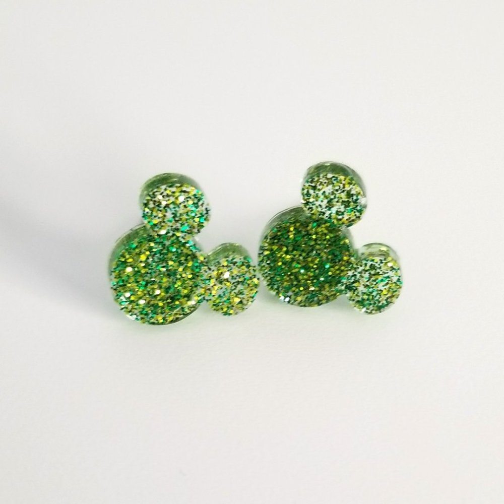Light Green Mickey Earrings